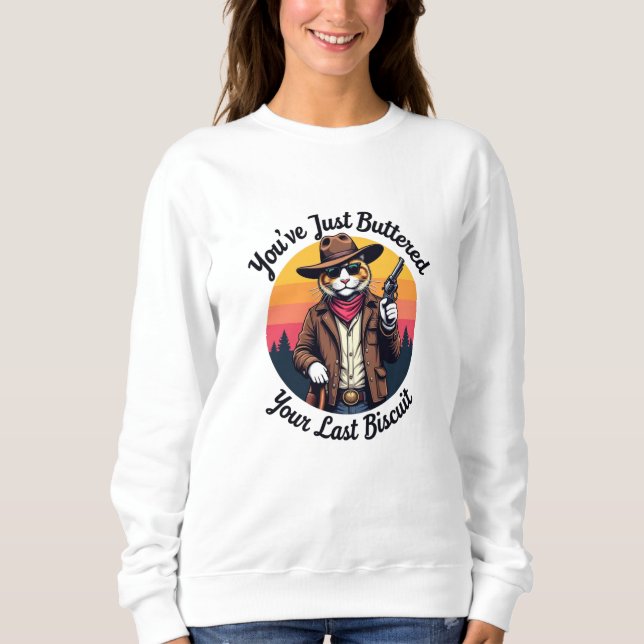 Funny Cowboy Cat | Du har just blivit slagen T Shirt (Framsida)