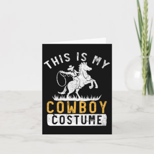 Funny Cowboy Costume Horseck Riding Land Wester Kort