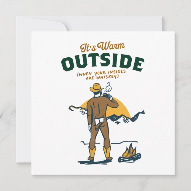 Funny Cowboy Drinking Whiskey (Framsida)