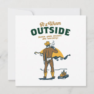 Funny Cowboy Drinking Whiskey Inbjudningar