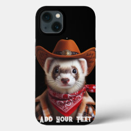 Funny Cowboy Ferret Westernare Stil
