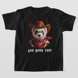 Funny Cowboy Ferret Westernare Stil T Shirt