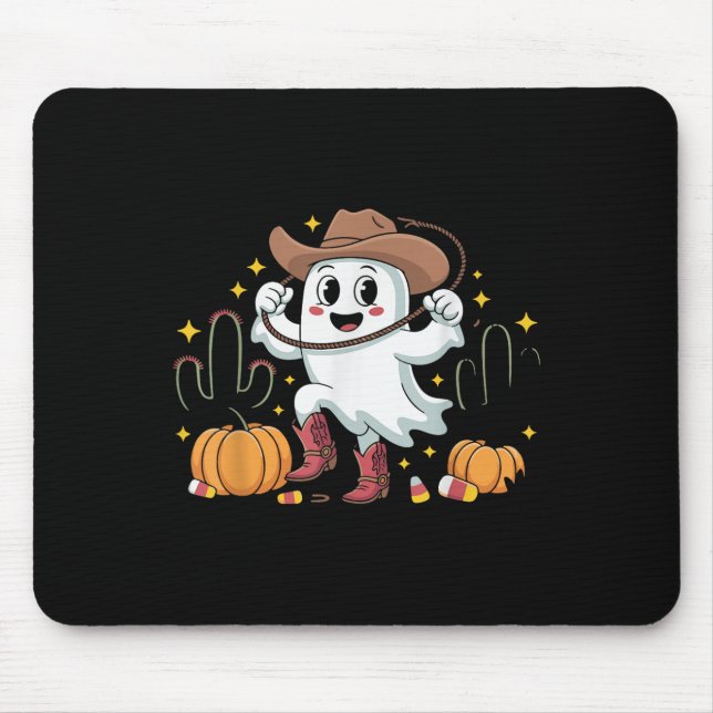 Funny Cowboy Halloween Ghost Western Fall For Spoo Musmatta (Framsidan)