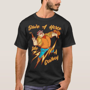 Funny Cowboy Rädda en häst Ride Cowboys Equestrian T Shirt