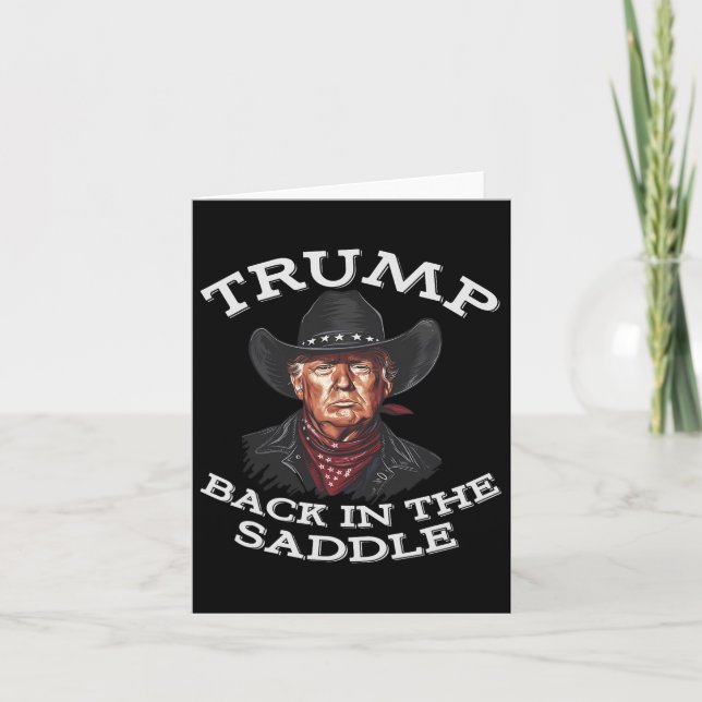 Funny CowboyWestern Donald Trump President Us Fla Kort (Framsida)