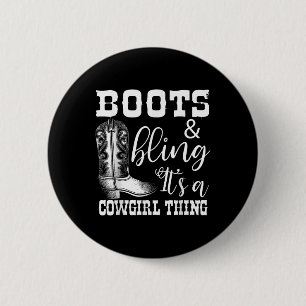 Funny Cowgirl Boots Bling Women Gift Cute Kärlek C Knapp