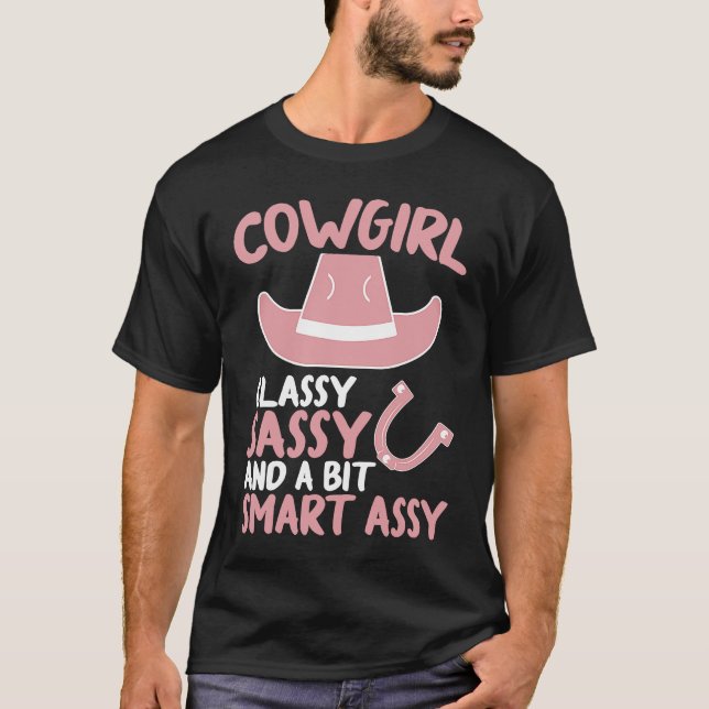Funny Cowgirl Graphic Women Girls Cowgirl Western  T Shirt (Framsida)