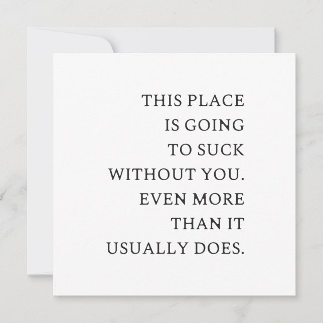 Funny CoWorker-Lämnande - nytt, roligt jobb Julkort (Framsida)