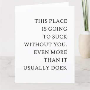 Funny CoWorker-Lämnande - nytt, roligt jobb Tack Kort