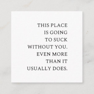 Funny CoWorker-Lämnande - nytt, roligt jobb Tilläggskort