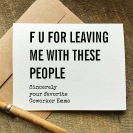 Funny Coworking Adjö Pension Card Inbjudningar