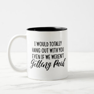 Funny Coworking Best Friend Gift Idea Två-Tonad Mugg