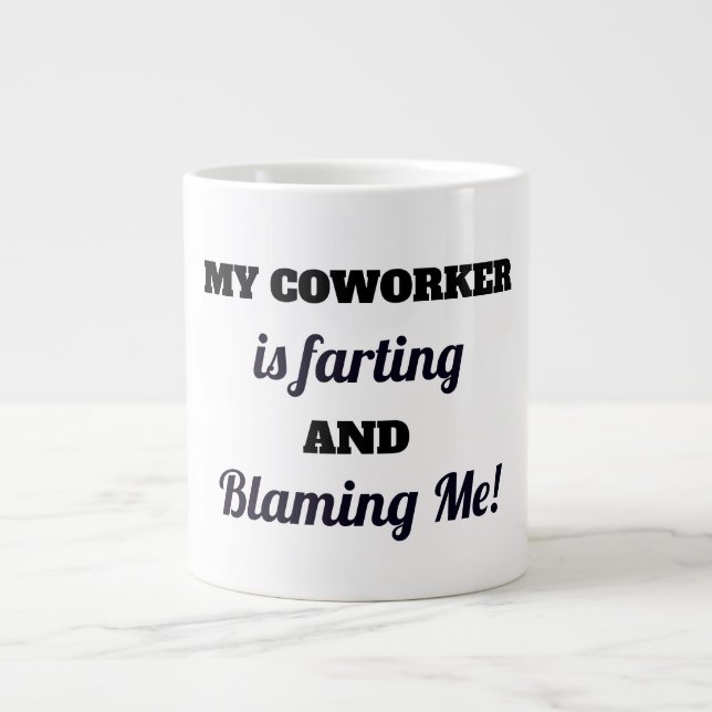 Funny Coworking Farting Coffee Mugg Jumbo Mugg (Framsidan)