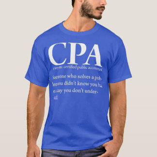 Funny CPA Auktoriserad Public Accountant Definitio T Shirt