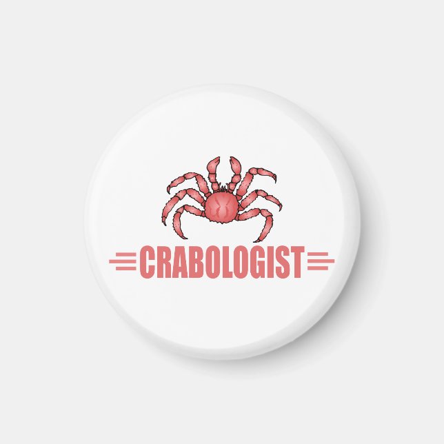 Funny Crab Älskare Magnet (Framsidan)