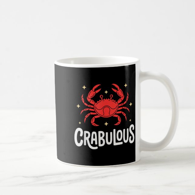 Funny Crab Art For Men Women Kids Crabby Crabbing  Kaffemugg (Höger)