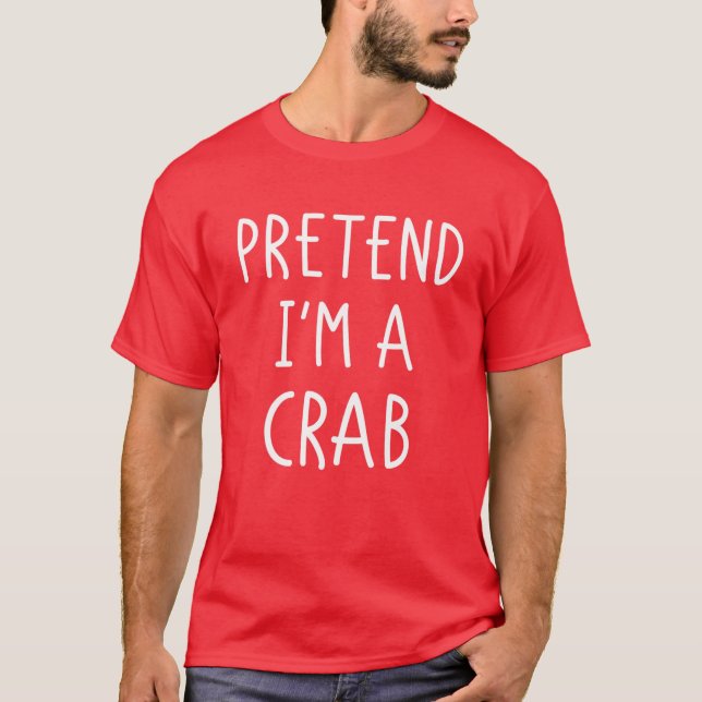 Funny Crab Halloween Costume Boy Lazy Ugly Lo T Shirt (Framsida)
