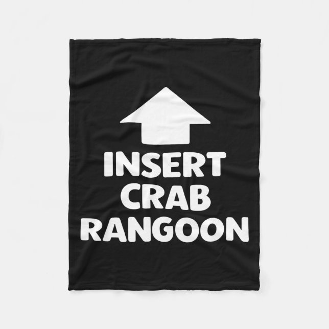 Funny Crab Rangoon Apparel _ Hilarious Foodie  Fleecefilt (Framsidan)