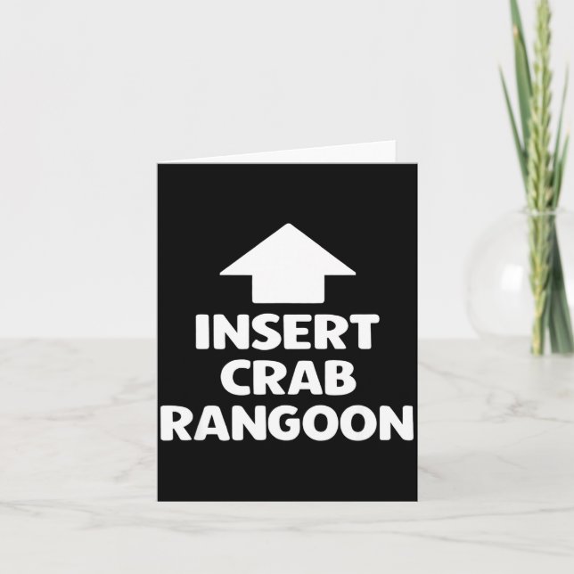 Funny Crab Rangoon Apparel _ Hilarious Foodie  Kort (Framsida)