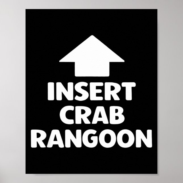 Funny Crab Rangoon Apparel _ Hilarious Foodie  Poster (Framsidan)