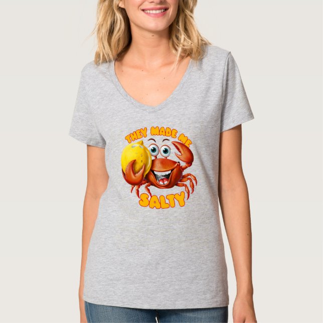 Funny Crab T Shirt (Framsida)