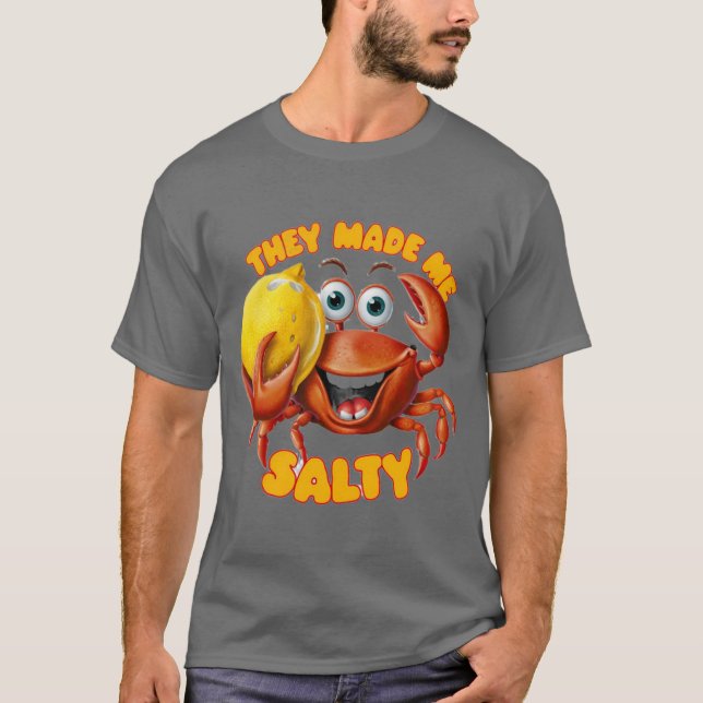 Funny Crab T Shirt (Framsida)