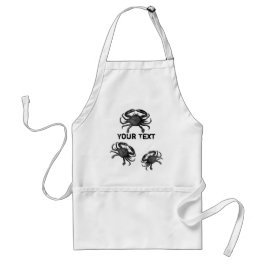 Funny Crab Template Seafood Apron Förkläde