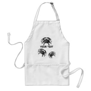 Funny Crab Template Seafood Apron Förkläde