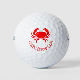Funny Crabby before Golf Red Golf Bollar