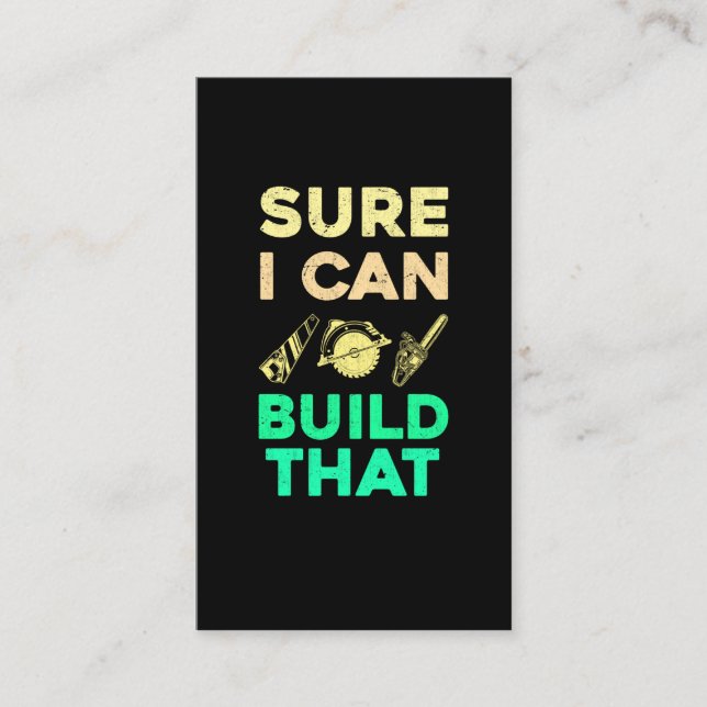 Funny Craftsman Dad Woodworking Husband Visitkort (Framsida)