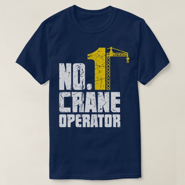 Funny Crane Construction Operator Torn D T Shirt (Design framsida)