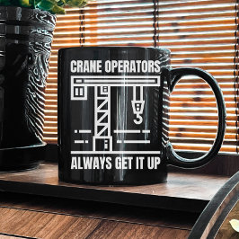 Funny Crane Operator | Byggarbetsplats Humor Kaffemugg