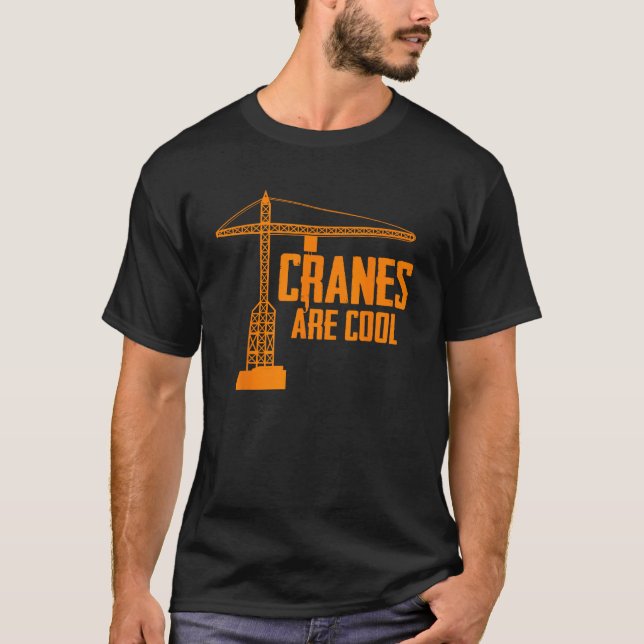Funny Crane Operator Gift Construction Torn Crane T Shirt (Framsida)