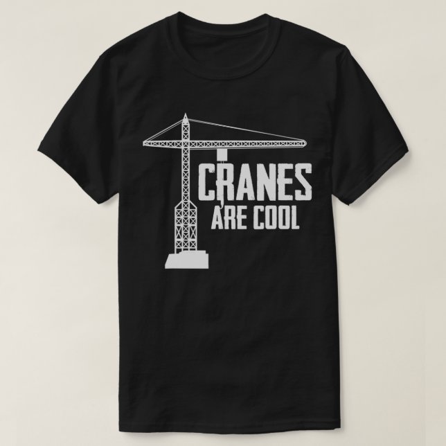 Funny Crane Operator Gift Construction Torn Crane T Shirt (Design framsida)