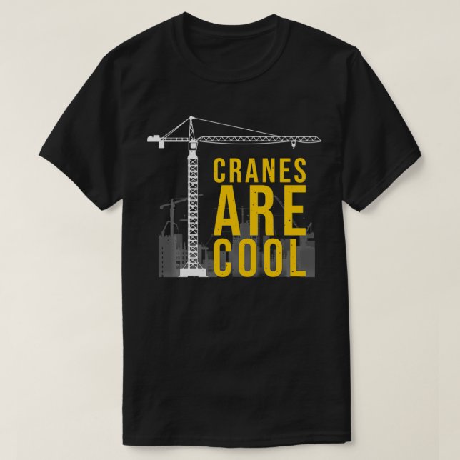 Funny Crane Operator Gift Construction Torn Crane T Shirt (Design framsida)