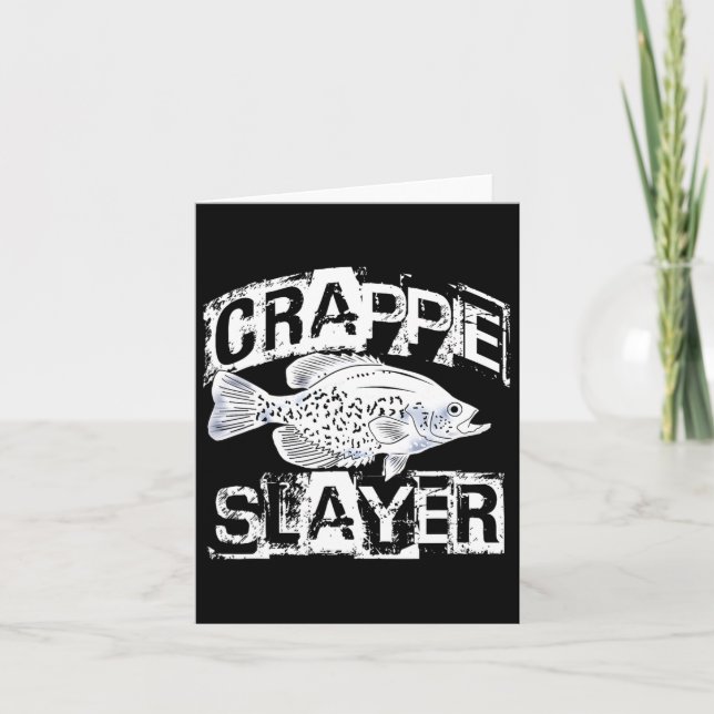 Funny Crappie Fishing Freshwater Fish Gift Manar W Kort (Framsida)