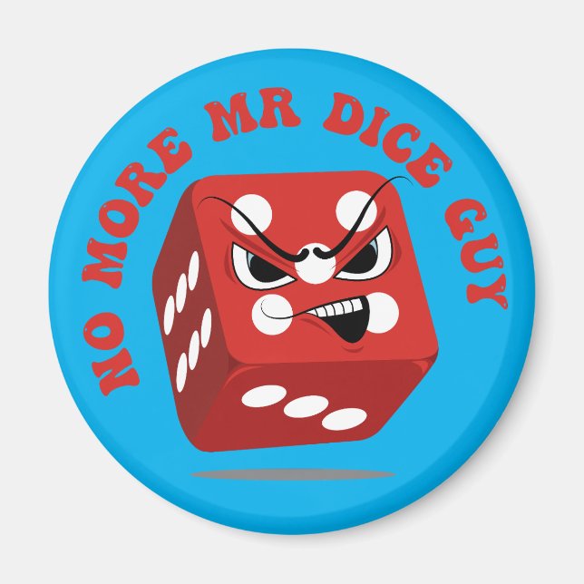 Funny Craps Game Red Dice Casino Pun Magnet (Framsidan)