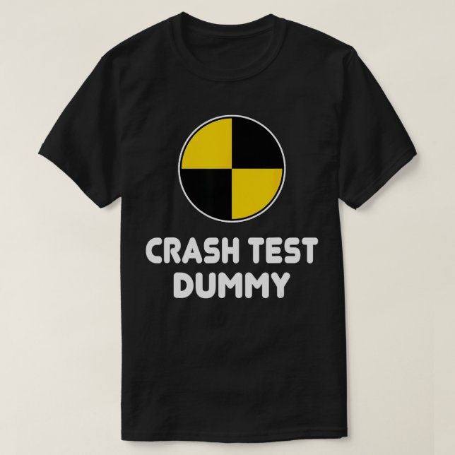 Funny Crash Test Dummy Halloween Costume T Shirt (Design framsida)