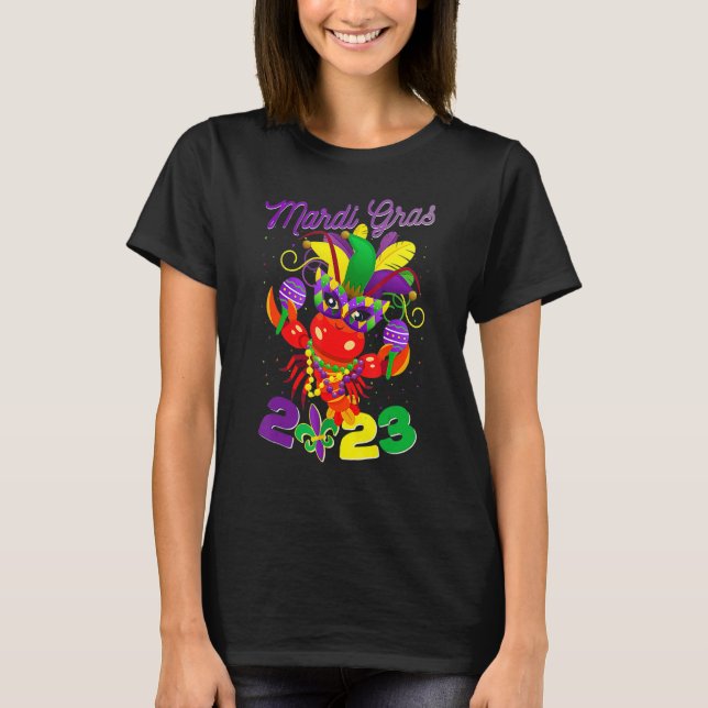 Funny Crawfish Mardi Gras 2023 New Orleans Beads C T Shirt (Framsida)
