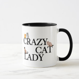 Funny Crazy Cat Dam Mugg