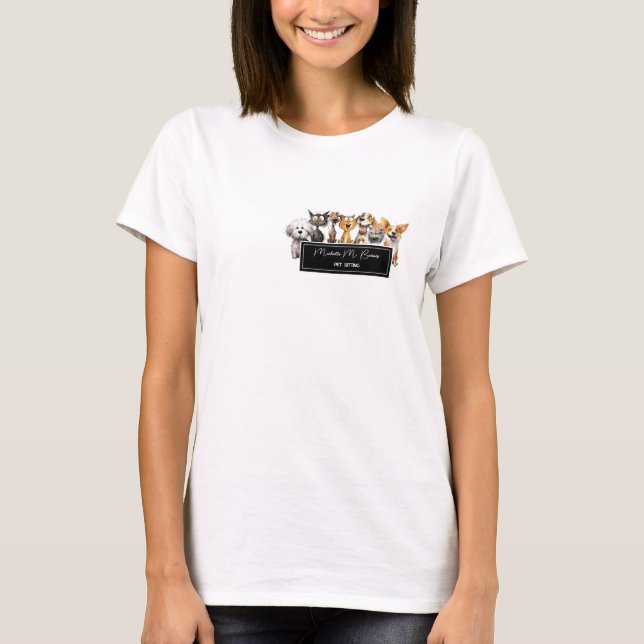 Funny Crazy Cats Hundar Pet Sitter Professionell T Shirt (Framsida)