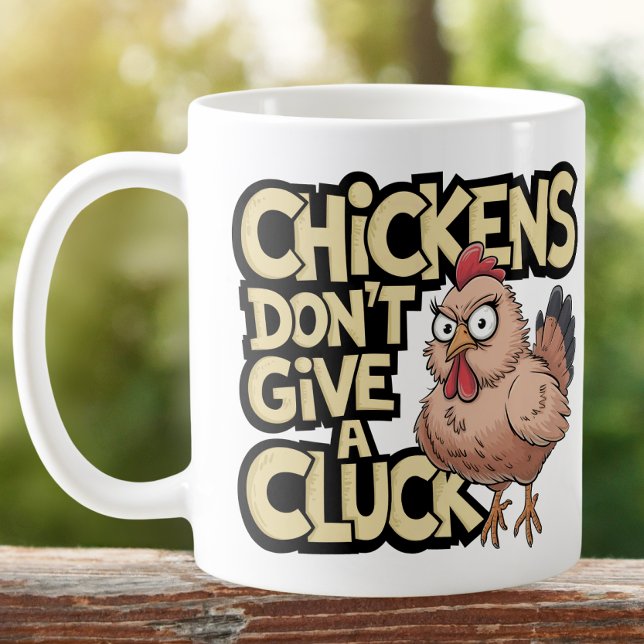 Funny Crazy Chicken Lady Cluck Off Antisocial Farm Kaffemugg (Skapare uppladdad)