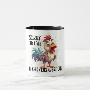 Funny Crazy Chicken Mugg
