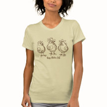 Funny Crazy Chickens Line Art Personlig T-Shirt