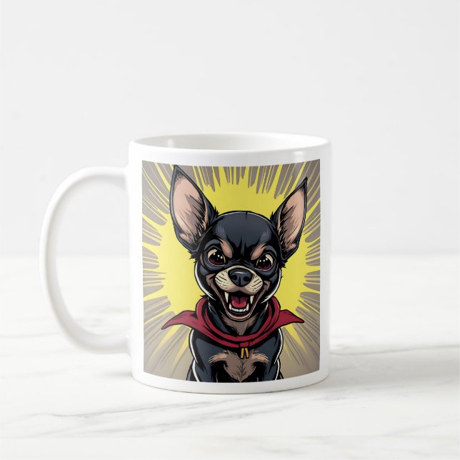 Funny Crazy Chihuahua Quote Kaffemugg (Vänster)