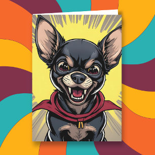 Funny Crazy Chihuahua Världens Borta galning Kort