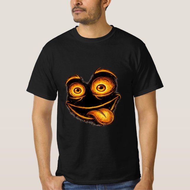 Funny Crazy Face Graphic T-Shirt for Men (Framsida)