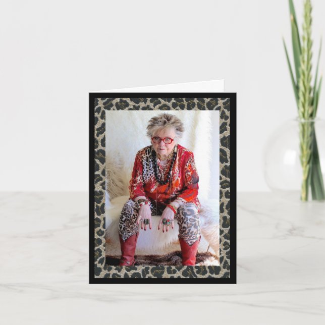 Funny Crazy Grandmas födelsedag Kort (Framsida)