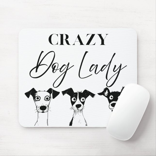 Funny Crazy Hund Dam Musmatta (Med mus)