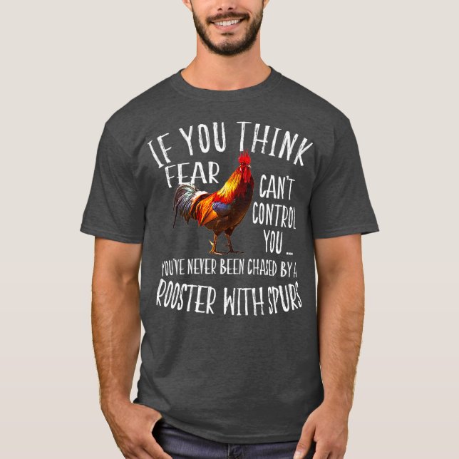 Funny Crazy Rooster Chicken Farm T Shirt (Framsida)